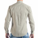 Мъжка бежова риза с дребен класически десен it050618-12 3