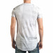 Удължена бяла тениска с принт звезди и номер il140416-15 3