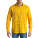 Ленена мъжка риза в жълто tr110320-95 2