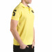 Мъжка жълта тениска с яка с релефен надпис Super FRK il170216-22 4