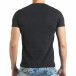 Черна мъжка тениска с голям бежов принт il140416-30 3