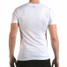 Мъжка бяла тениска със сребристо-син принт il170216-44 3