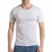 Мъжка бяла тениска с обло деколте it030217-6 2