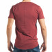 Мъжка тъмно червена тениска с релефен надпис tsf020218-7 3