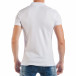 Бяла мъжка тениска пике с изцапан ефект tsf250518-48 3