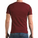 Мъжка червена тениска с флорални мотиви и надпис il120216-53 3