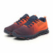 Синьо-оранжеви маратонки с релефна подметка it171019-1 3