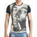 Черна тениска с голяма щампа на Bob Marley il140416-29 2
