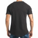 Мъжка черна тениска с връзки и надписи tsf020218-50 3