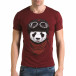 Мъжка червена тениска с панда il120216-7 2