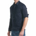 Мъжка черна риза с двуцветен принт tsf070217-2 4