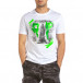 Мъжка бяла тениска с графичен принт it240621-9 2