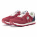 Мъжки червени маратонки с бели и сини детайли it250118-19 3