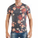 Мъжка сива тениска на оранжеви рози tsf250518-56 2