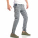 Сив мъжки карго панталон с раиран джоб it040518-29 4