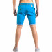 Мъжки светло син  къс панталон с плетен колан ca050416-56 3