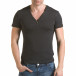 Мъжка сива тениска с цип на деколтето il170216-64 2