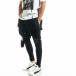 Трикотажен черен панталон Hip Hop Jogger tr020920-1 2