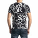 Мъжка черна тениска с десен tr010221-2 3