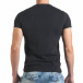 Мъжка черна тениска с шарен принт и надписи отпред il140416-21 3