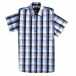 Мъжка риза Pre End лилаво каре с къс ръкав 120213-5 2