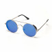 Кръгли слънчеви очила със син огледален ефект it250418-24 2