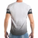 Мъжка бяла тениска с опушен ефект и надписи tsf290318-43 3