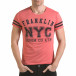 Мъжка розова тениска NYC il170216-3 2