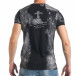 Черна мъжка тениска с ангел и кръст tsf290318-17 3