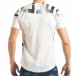 Мъжка бяла тениска с щампован надпис tsf020218-11 3