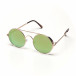 Кръгли слънчеви очила със златист огледален ефект it250418-23 2
