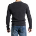 Памучен пуловер пике цвят графит tr231220-5 3