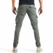 Мъжки сив карго панталон с ципове на крачолите it290118-33 4