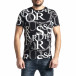 Мъжка черна тениска с десен tr010221-2 2