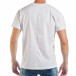 Бяла мъжка тениска с релефен папагал tsf250518-6 3