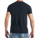 Мъжка черна тениска с надписи и йероглифи tsf290318-8 3