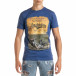 Фина мъжка тениска в синьо Amserdam it010720-24 2