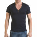 Мъжка синя тениска с цип на деколтето il170216-66 2