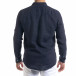 Ленена мъжка риза в тъмно синьо tr110320-93 4