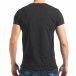 Мъжка черна тениска с кръст и мъниста tsf020218-75 3