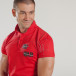 Червена мъжка тениска пике с изцапан ефект tsf250518-50 2
