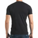 Черна мъжка тениска с метални капси отпред il140416-68 3