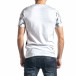 Мъжка бяла тениска с принт tr010221-14 3