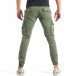 Мъжки зелен карго панталон с ципове на крачолите it290118-32 3