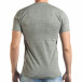 Мъжка сива тениска с голямо кръгло деколте tsf060416-5 3