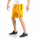 Мъжки жълти шорти с ефектни ципове it040518-41 3
