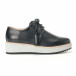 Дамски черни обувки с бели подметки it240118-59 2
