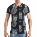 Черна мъжка тениска с принт ананаси tsf290318-20 2