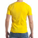 Мъжка жълта тениска с обло деколте it030217-7 3