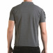 Мъжка сива тениска с яка с релефен надпис Super FRK il170216-23 3